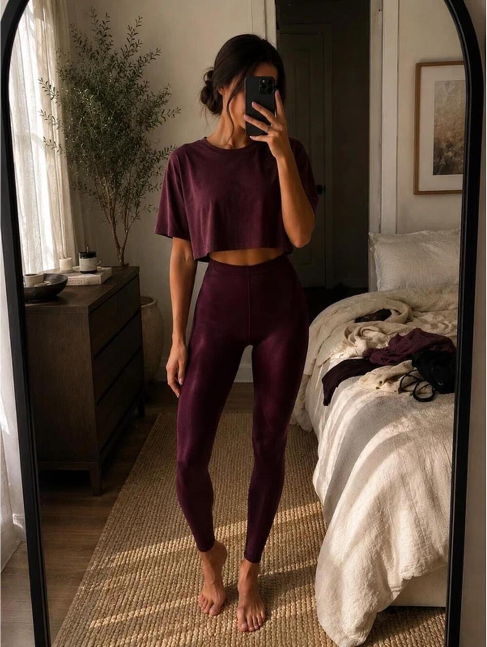 NikeSKIMS Shine Leggings Currant XXS NWT